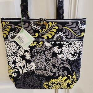 NWT Vera Bradley Tote Baroque Black/White/Gray/